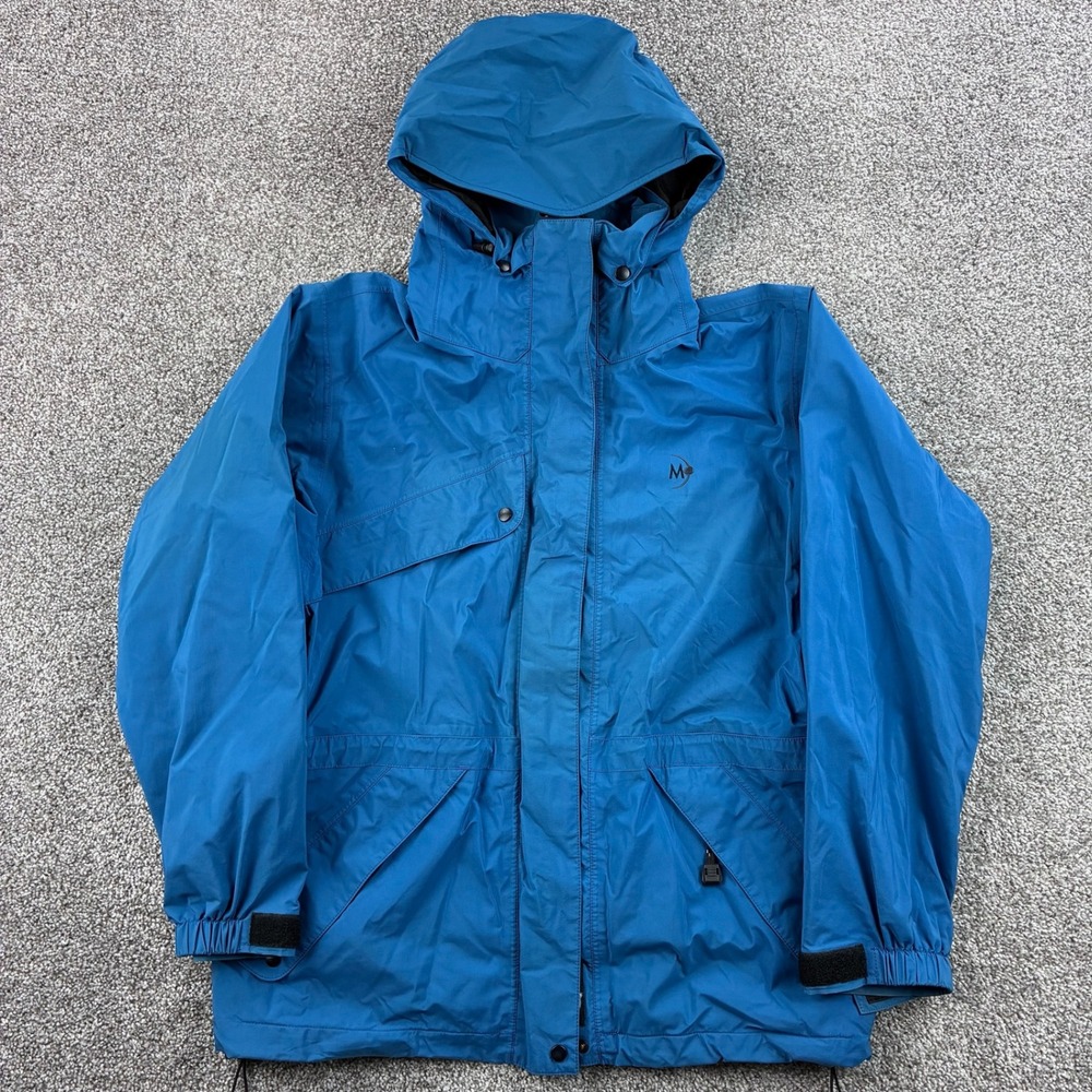 Vintage Moonstone Gore-Tex Jacket Mens Medium Blue Waterproof Hooded Shell